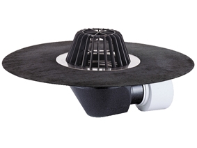 WPUST DACHOWY PŁASKI QS PODGRZEWANY 75 / 110 Z KOSZEM I KOŁNIERZEM BITUMICZNYM WAVIN (4048141)