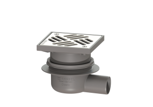 WPUST CLASIC DN50 BOCZNY Z KRATKĄ NIERDZ 138*138