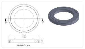ADAPTER POD WPUST   TX/765/500/80