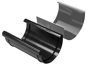 ZŁĄCZKA RYNNY Z WKŁADKĄ KANION   160   CZARNY WAVIN    (3043708)