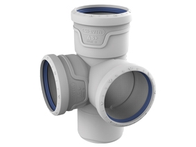 CZWÓRNIK KĄT. KAN. WEWN. NISKOSZ.   90 x 90 x 90 / 87   AS+ WAVIN