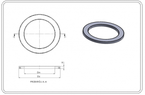 PIERŚCIEŃ WYRÓWNAWCZY TWORZYWOWY   T1/620/50