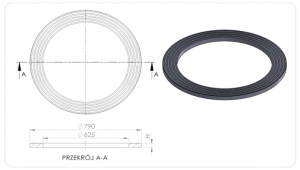 PIERŚCIEŃ WYRÓWNAWCZY TWORZYWOWY   T1/625/30
