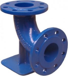 KOLANO DWUKOŁNIERZOWE ZE STOPKĄ N 9202 DN80/8 PN16