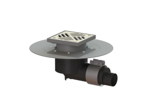 ODPŁYW PODŁOGOWY ECOGUSS DN50 BOCZNY Z KRATKĄ 138X138