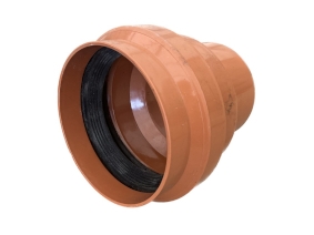 ZŁĄCZKA PVC KAN. ZEWN. NA RURĘ KAMIONKOWĄ (TRAPER)   200 x 200   Z USZCZELKĄ (3043369) WAVIN