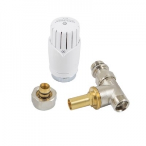 ZESTAW OGRANICZNIKA TEMPERATURY RTL PROSTY Z GŁ. DIAMANT ZŁĄCZKA PEX 16X2 - NIKLOWANY SCHLOSSER (603200010)