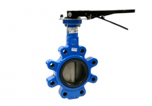 PRZEPUSTNICA LUG 4495 DN100 NBR PN16 Z DŹWIGNIĄ DYSK NIERDZEWNY