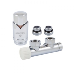 ZESTAW DUO-PLEX 3/4XM22X1.5 LEWY GŁ. BRILLANT, NYPLE (GŁOWICA NA ZASILANIU) - CHROM SCHLOSSER (612100007)