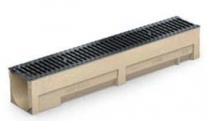 ACO GALA G100 Korytko z polimerbetonu 20.1 , z wyżłobiem w dnie do wybicia,  , z wyżłobieniami do podłączeń kątowych,