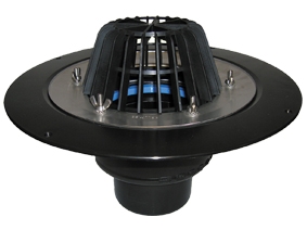 WPUST DACHOWY PŁASKI QS 160 Z KOSZEM I KOŁNIERZEM IZOLOWANYM WAVIN (4031030)