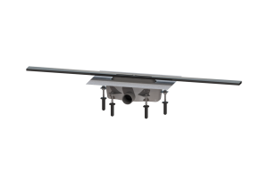 ODPŁYW LINIOWY Z SYFONEM 50MM LINEARIS INFINITY 90 STAL SZCZOTKOWA CZARNA 1000MM