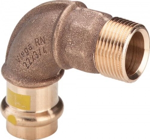 VIEGA PROFIPRESS GAZ ŁUK 90° Z SC (BRĄZ)   15 x 1/2 GZ