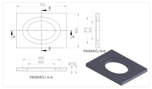 ADAPTER POD SKRZYNKĘ ULICZNĄ HYDRANTOWĄ  TXP/550/225