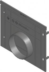 RECYFIX NC 200, ścianka czołowa typ 010 z uformowanym króćcem DN 110, tworzywo