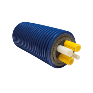 RURA PREIZOLOWANA QUADRO   160 / 2 x 25 GRZEWCZA ŻÓŁTA PN6/16 + 1 x 25 + 1 x 20 SANITARNA BIAŁA PN10    (MQ16025C2520SWI) MICROFLEX