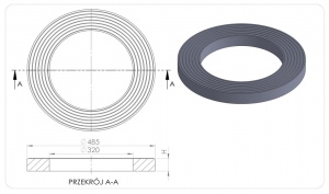 PIERŚCIEŃ WYRÓWNAWCZY TWORZYWOWY   T1/320/100
