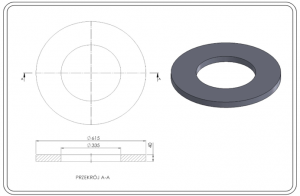 ADAPTER DO TELESKOPOWYCH WŁAZÓW I WPUSTÓW DN315   TXO/320/55  /610mm-335mm/
