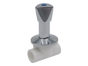 ZAWÓR PODTYNK GRZ CHROM   20   PPR BIAŁY WAVIN