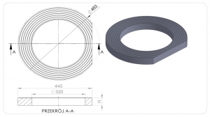 PIERŚCIEŃ WYRÓWNAWCZY TWORZYWOWY (3/4)   T2/320/30