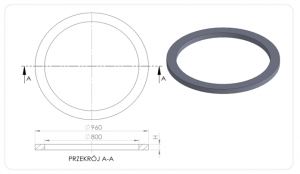 PIERŚCIEŃ WYRÓWNAWCZY TWORZYWOWY   T1/800/100