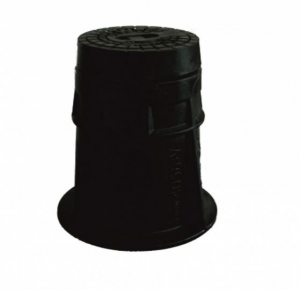 SKRZYNKA ULICZNA DO ZASUWY REGULOWANA WODA PEHD POKRYWA ŻELIWO