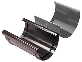 ZŁĄCZKA RYNNY Z WKŁADKĄ KANION   100   BRĄZ WAVIN    (3021650)