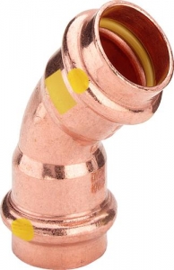 VIEGA PROFIPRESS GAZ ŁUK 45° Z SC (MIEDŹ)   22 2K