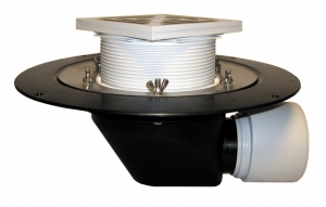 WPUST TARASOWY -DACHU PŁASK.  POZIOMY DN75/110 Z KRATKĄ