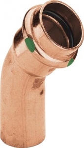 VIEGA PROFIPRESS WODA ŁUK 45° Z SC   15 NYPL.   (MIEDŹ)
