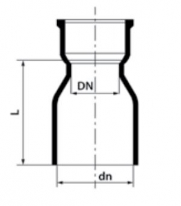 REDUKCJA KIEL. Z USZCZELKĄ DN 150 x 100 RSP