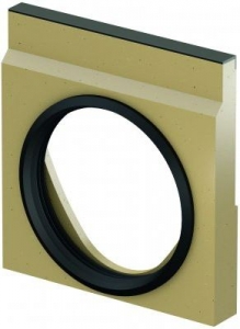 ACO DRAIN Multiline V 100 Ścianka czołowa z otworem odpływowym Pasuje do typu 10. Krawędzie z żeliwa